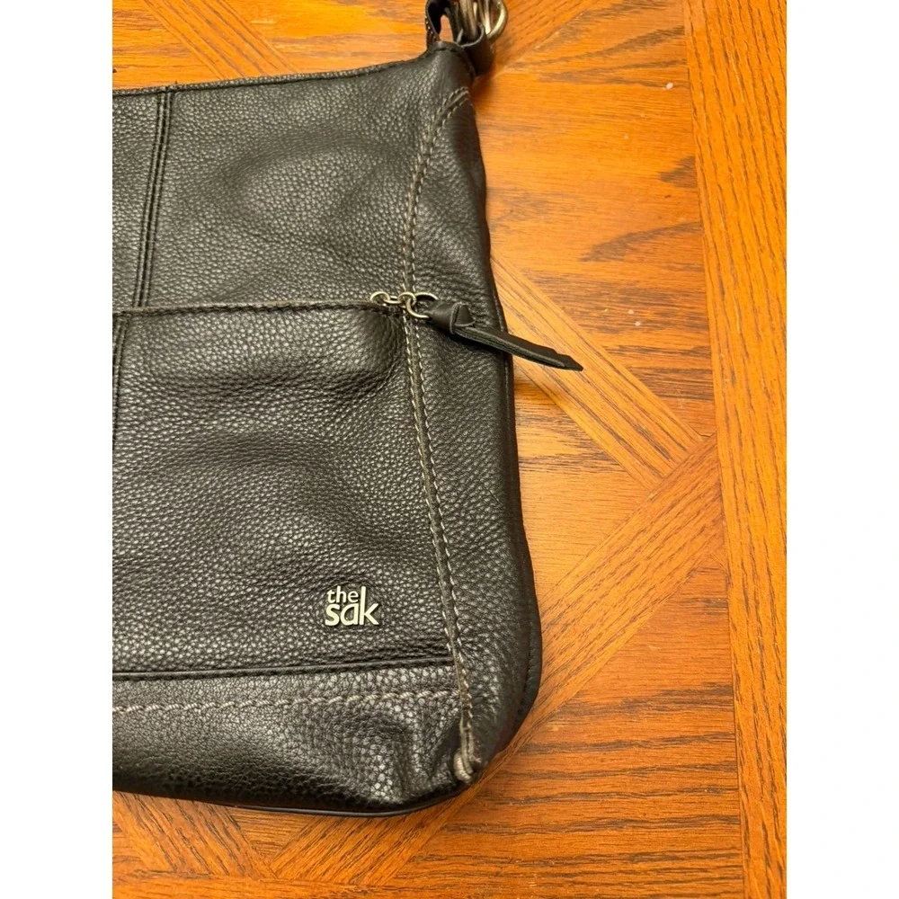 THE‎ SAK Lucia pebbled leather women's crossbody bag -Black